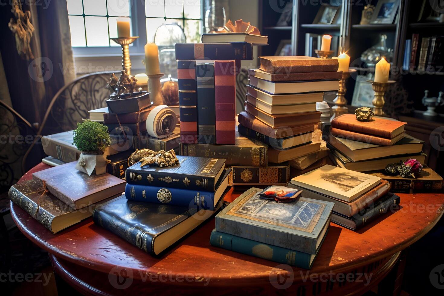 books on the table photo