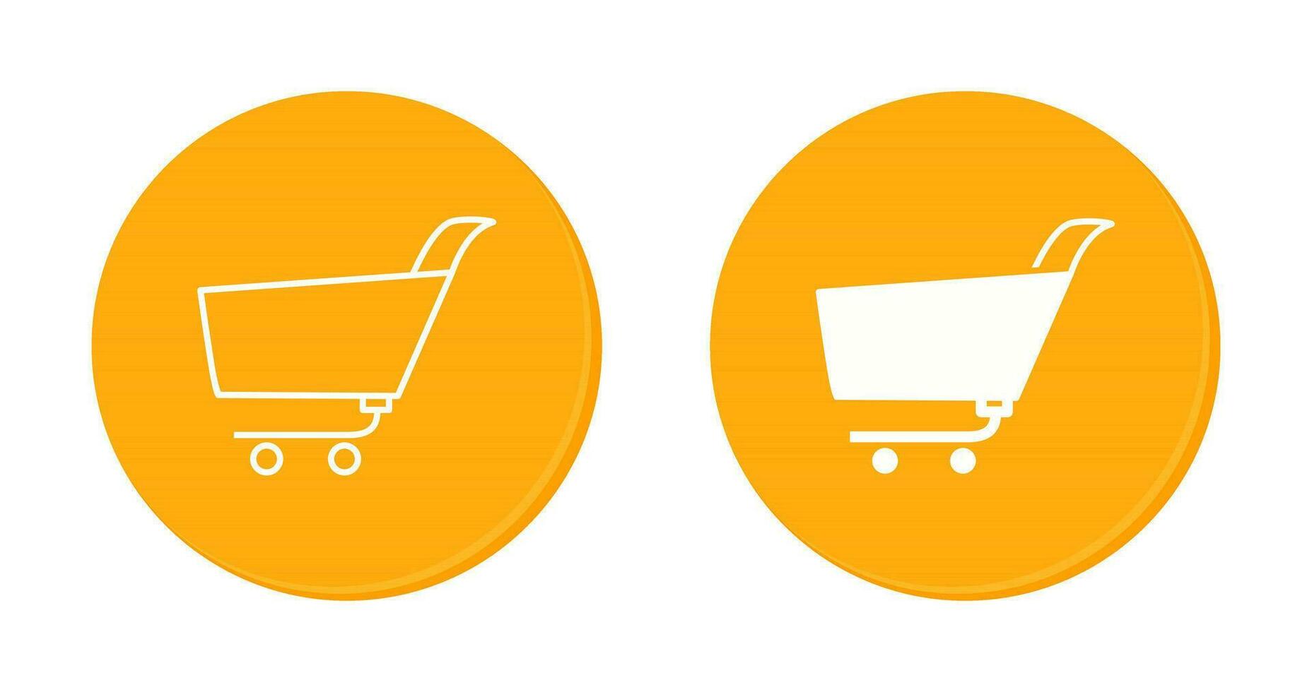 icono de vector de carrito de compras único