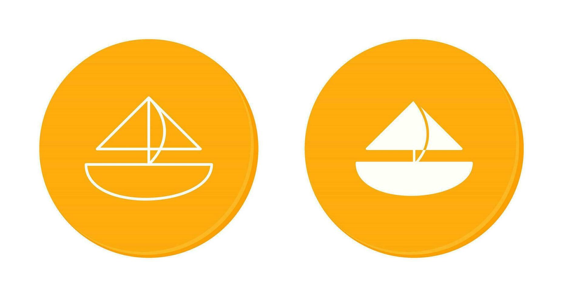 Small Yacht Vector Icon