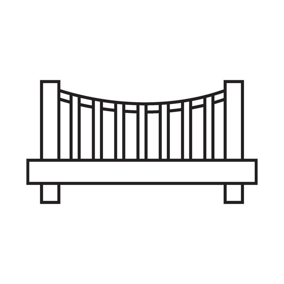 vector de icono de puente