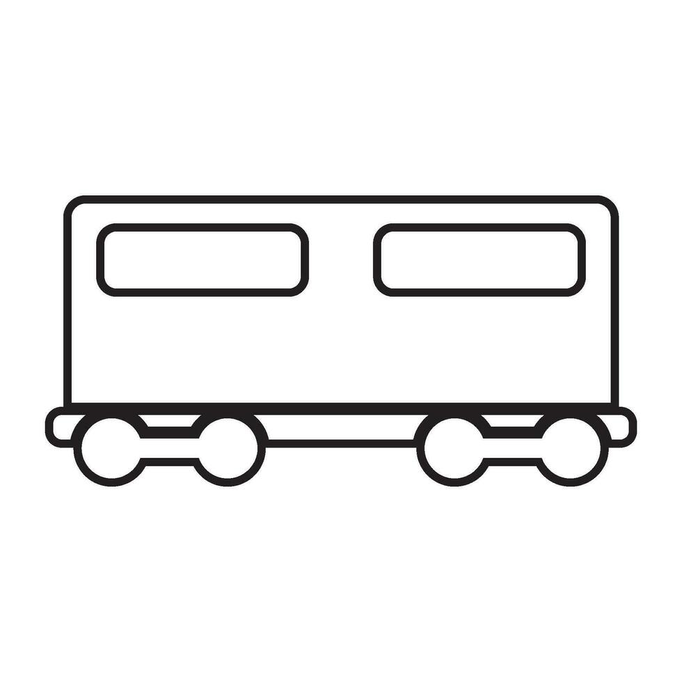 tren icono, tren carro vector