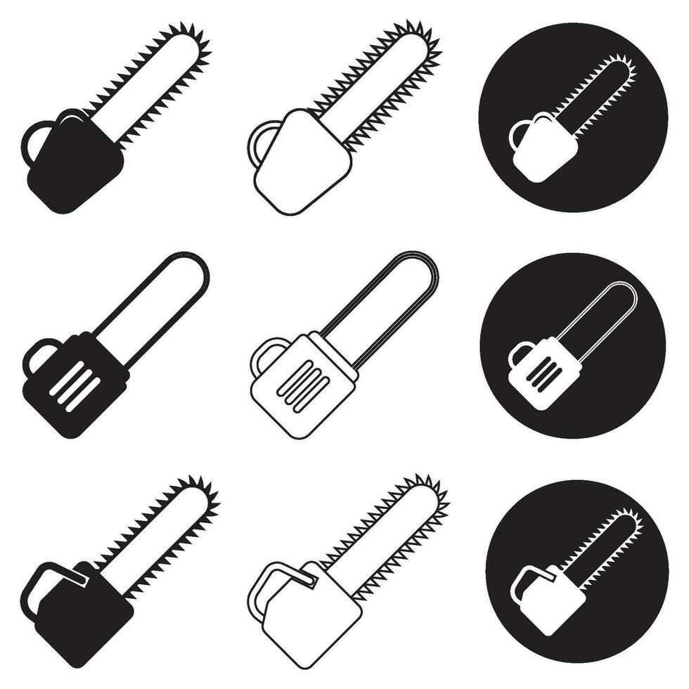 chainsaw icon vector