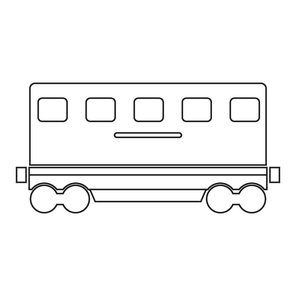 tren icono, tren carro vector