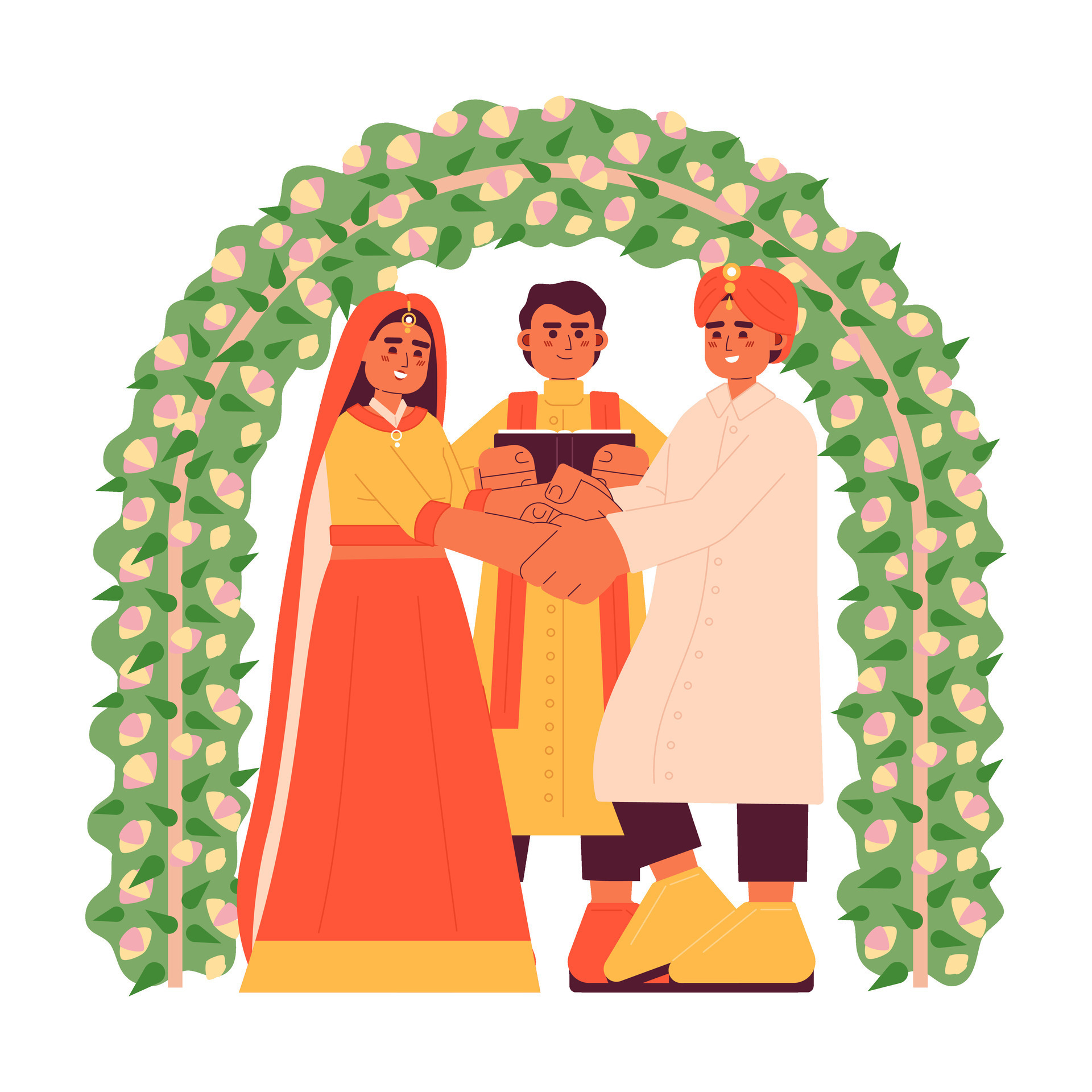 indian wedding clipart bride and groom