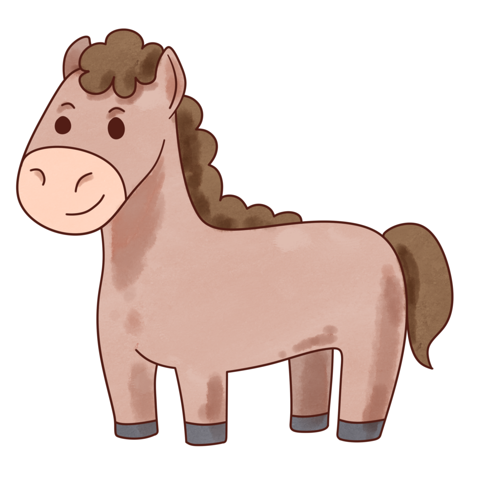 desenho animado Fazenda animal cavalo png