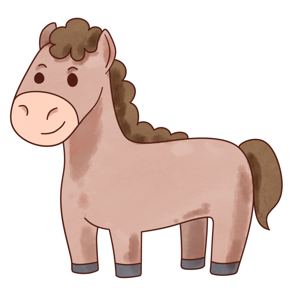 Cartoon Farm Animal Horse png