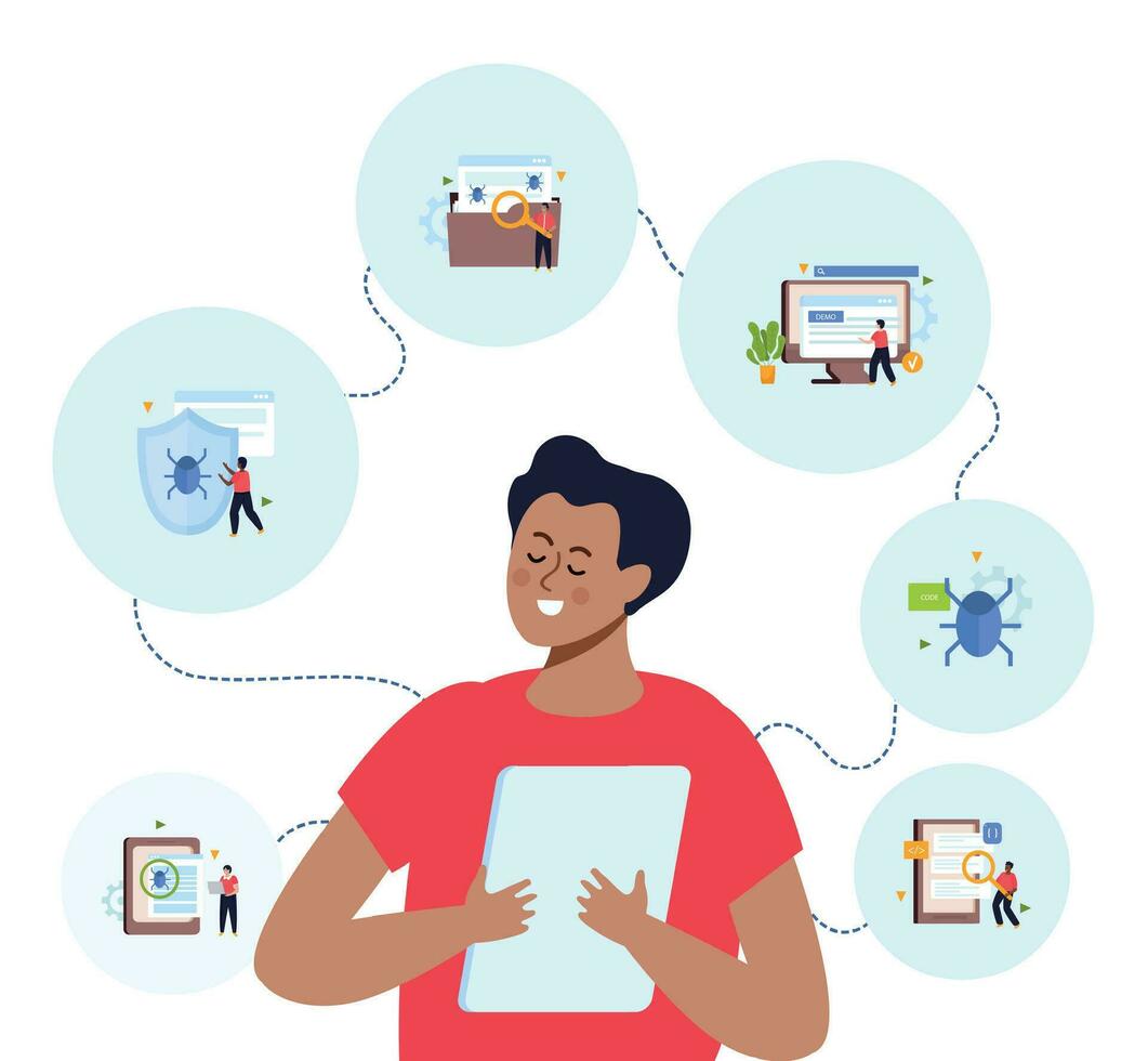 QA Engineer Concept vector