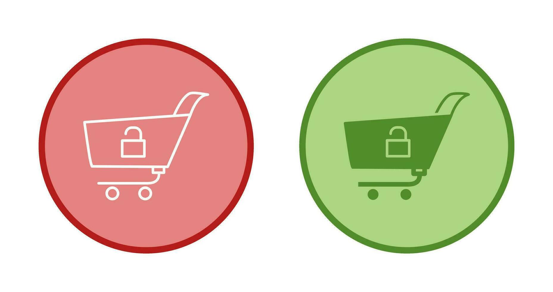Unique Unlock Cart Vector Icon