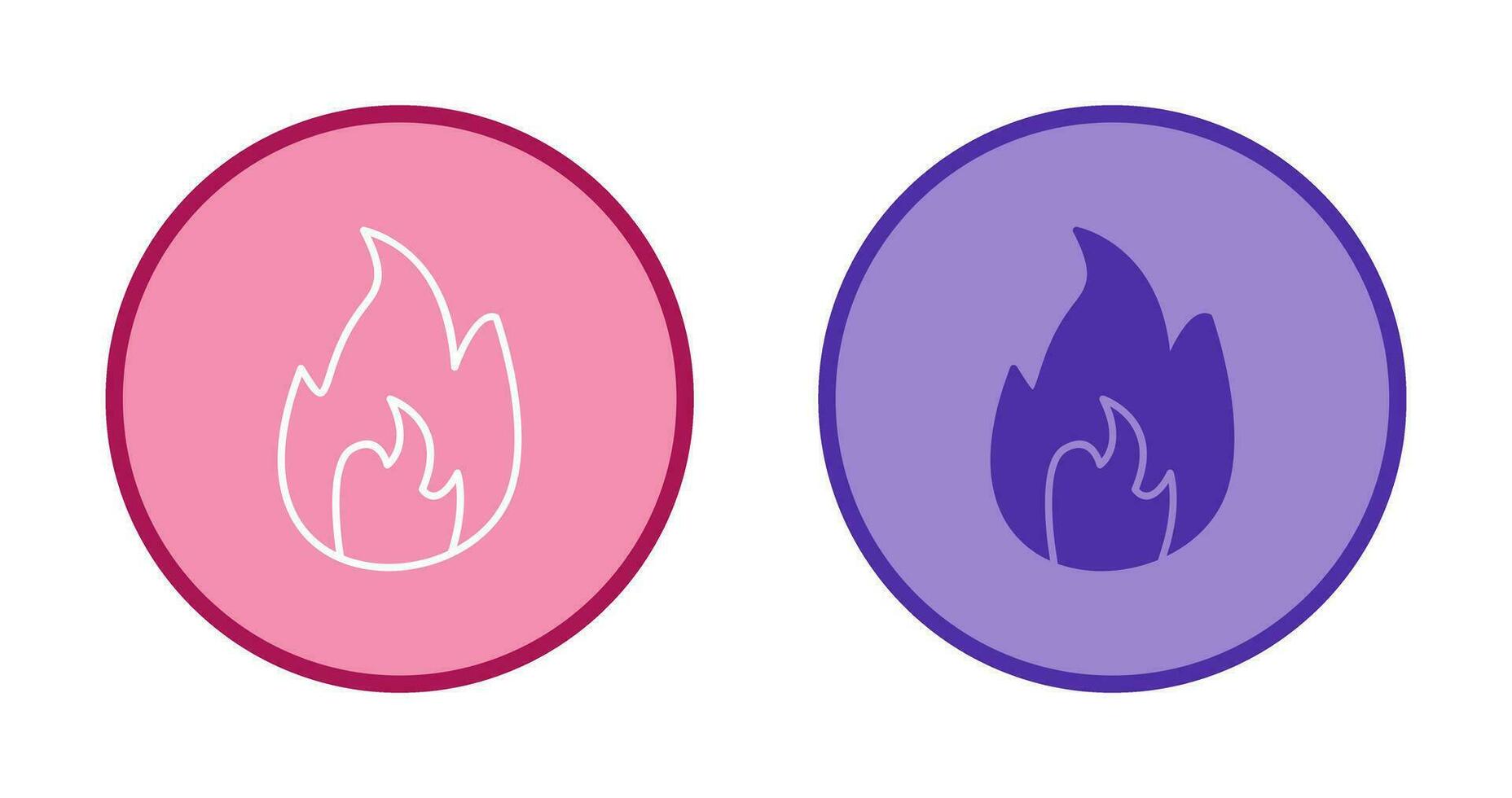 Unique Flame Vector Icon