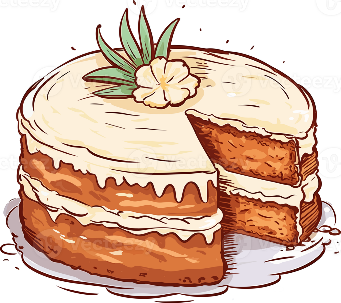 Cartoon Cake , illustration, Cute Design, png