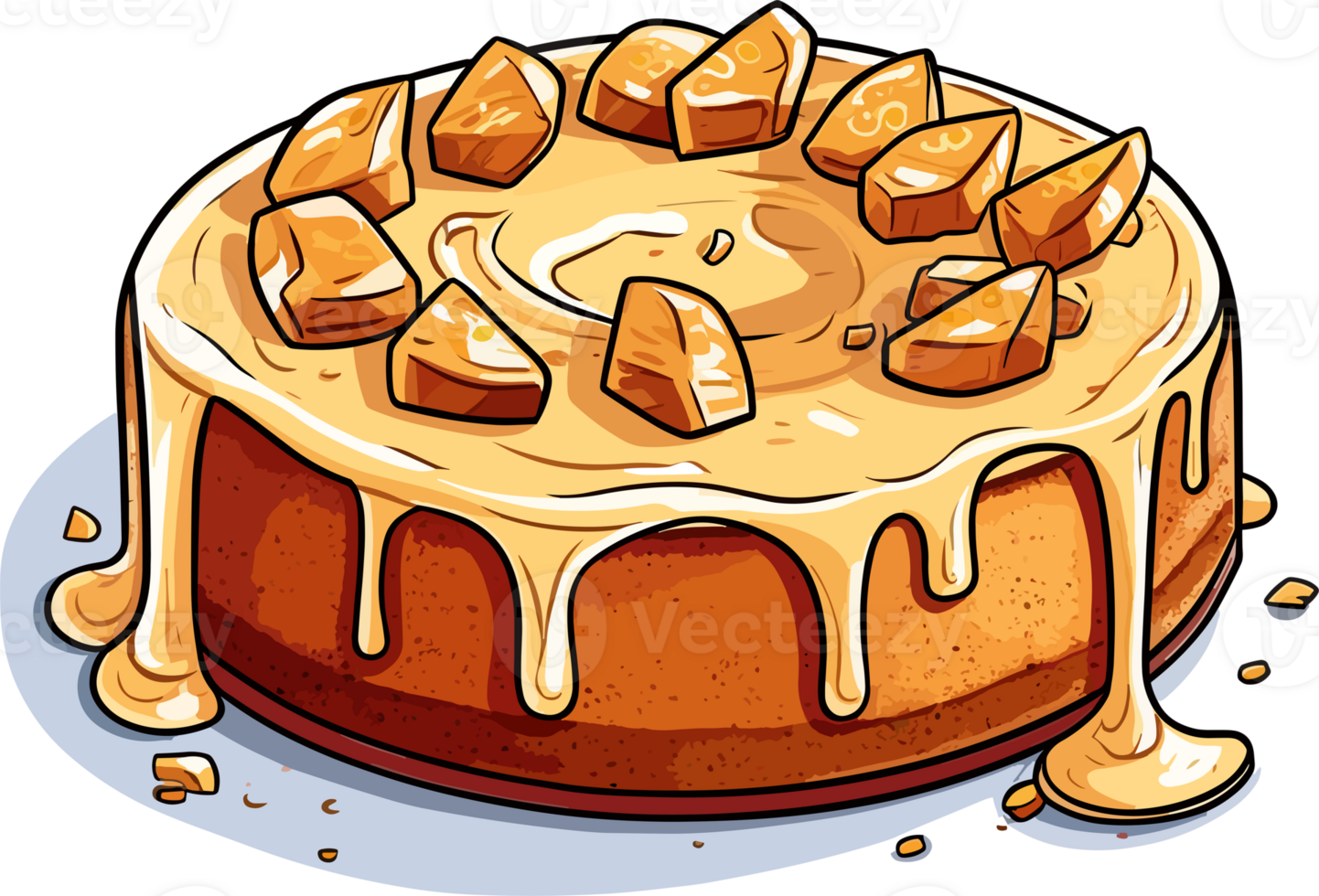 Cartoon Cake , illustration, Cute Design, png