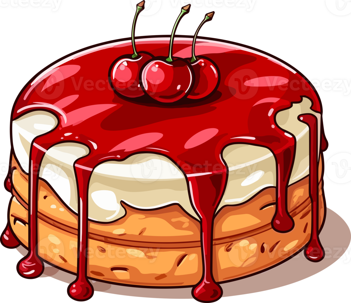 Cartoon Cake , illustration, Cute Design, Tshirt, png