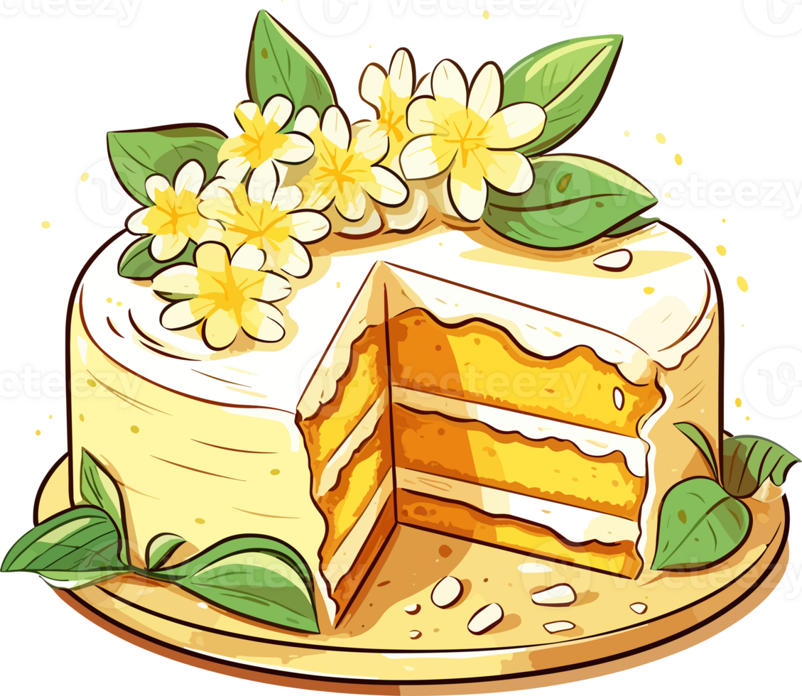 Cartoon Cake , illustration, Cute Design, png