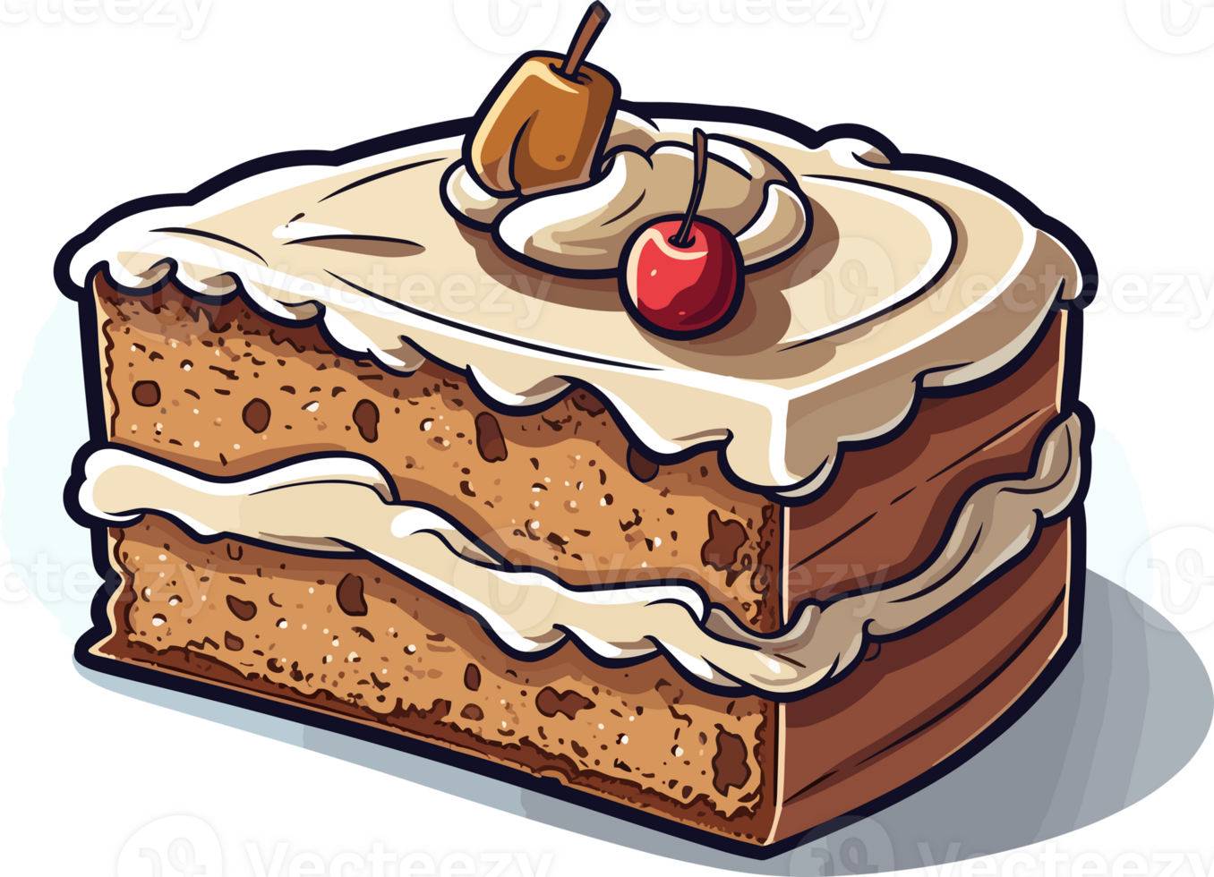 Cartoon Cake , illustration, Cute Design, Tshirt, png