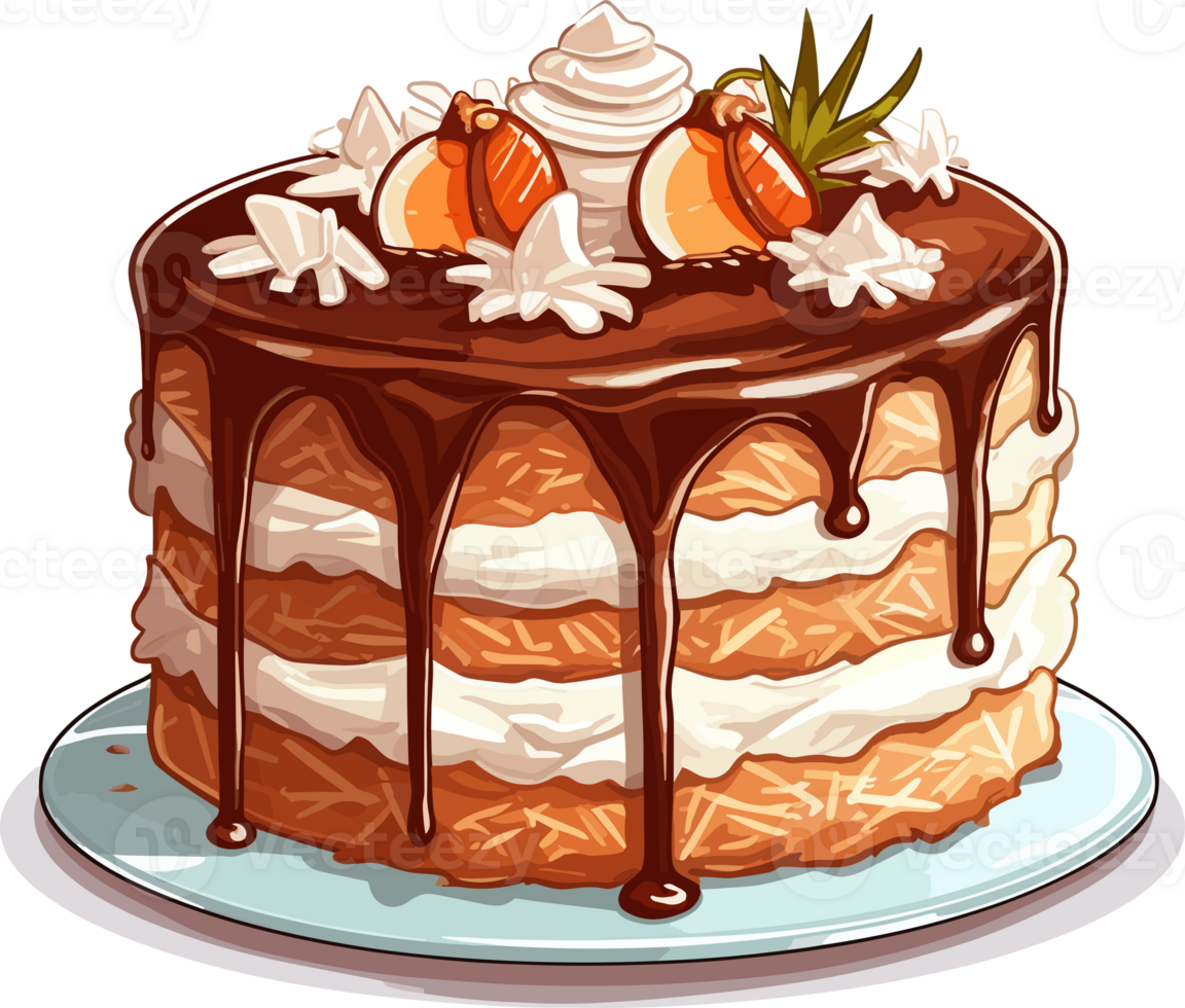 Cartoon Cake , illustration, Cute Design, Tshirt, png