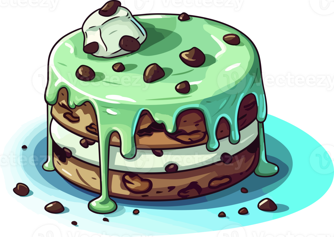 Cartoon Cake , illustration, Cute Design, png