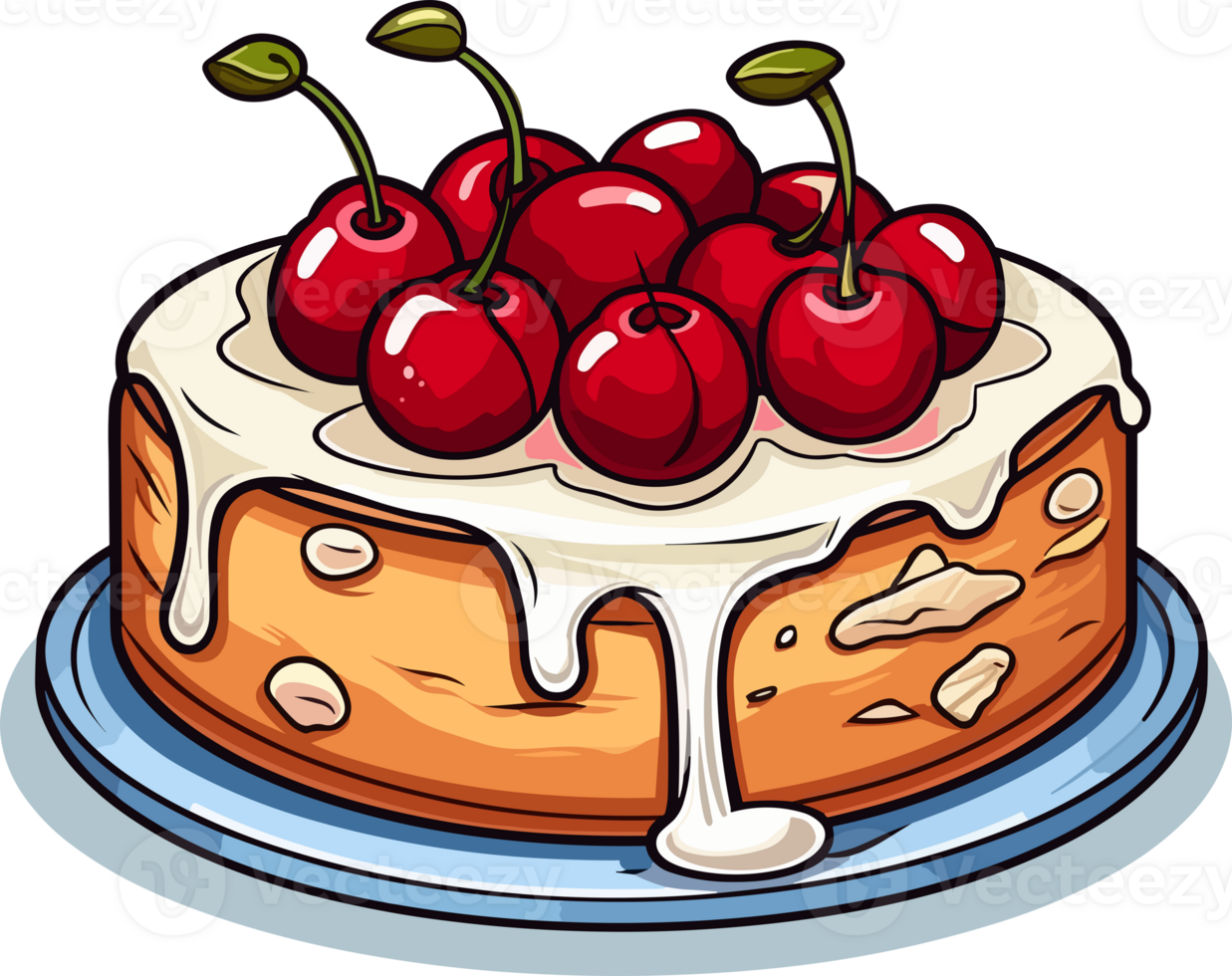 Cartoon Cake , illustration, Cute Design, Tshirt, png