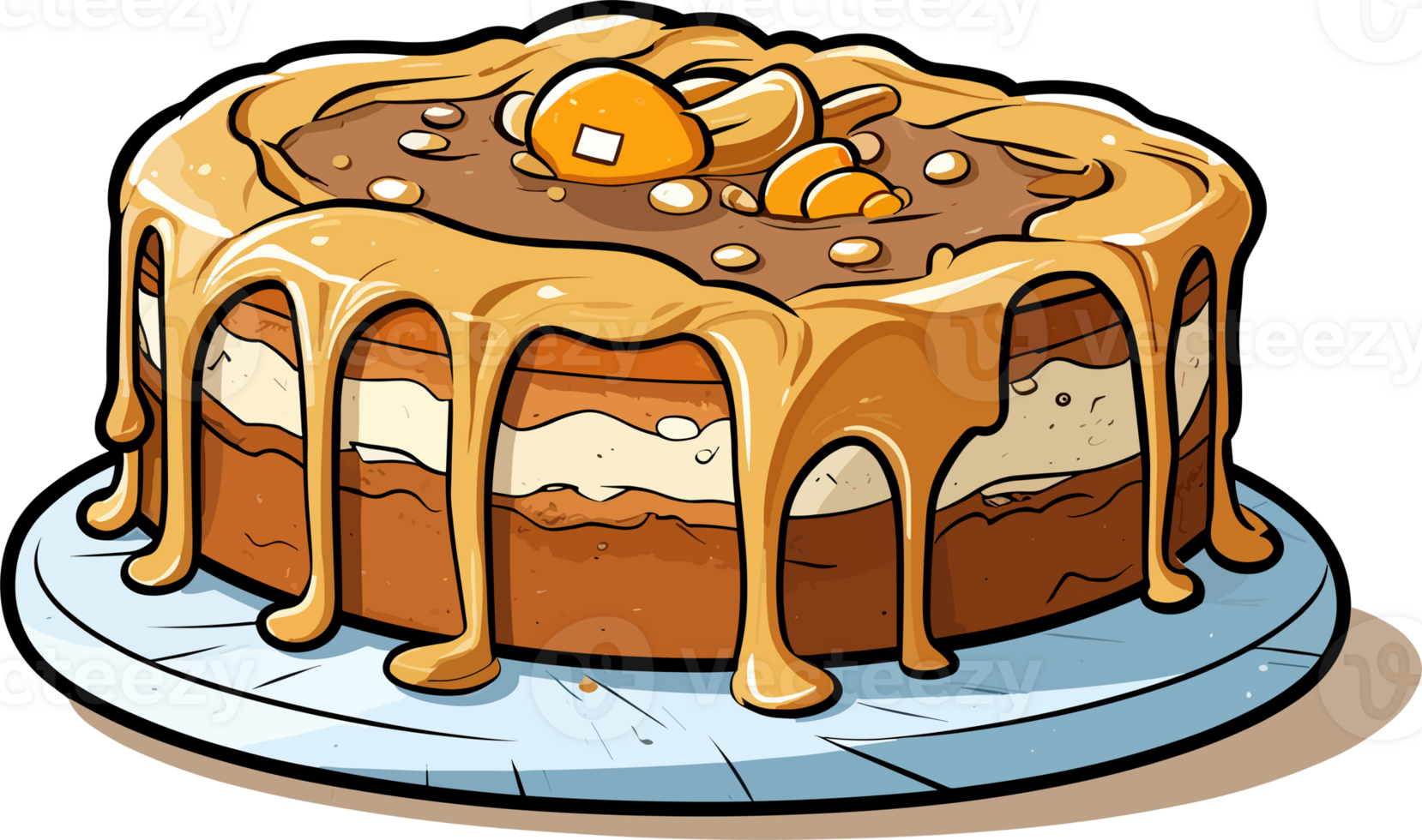 Cartoon Cake , illustration, Cute Design, png