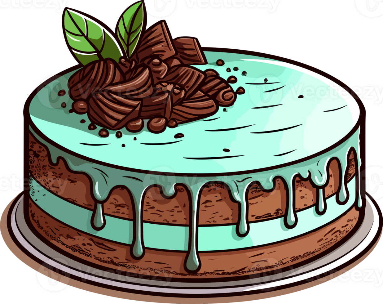 Cartoon Cake , illustration, Cute Design, Tshirt, png