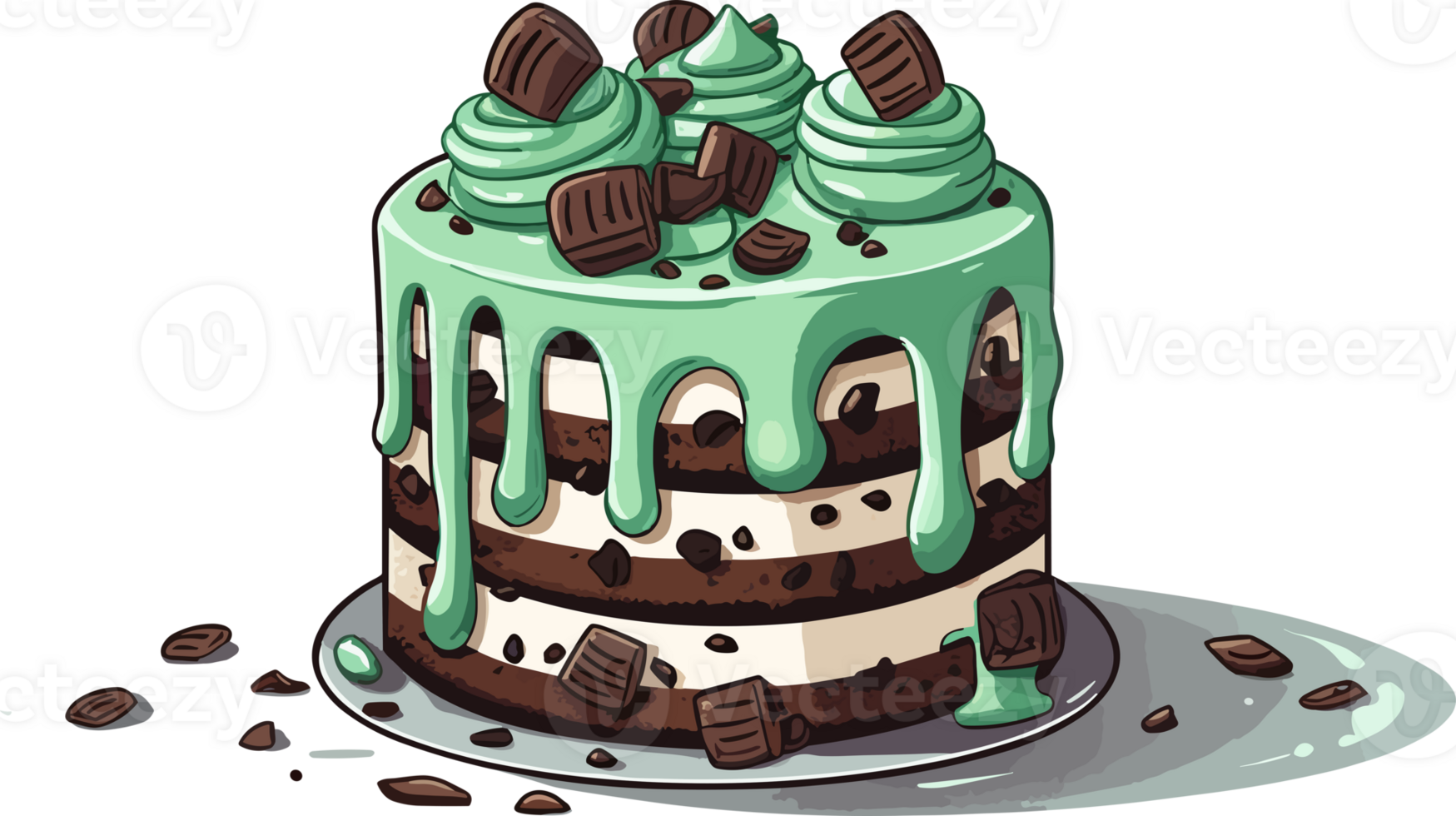 Cartoon Cake , illustration, Cute Design, png