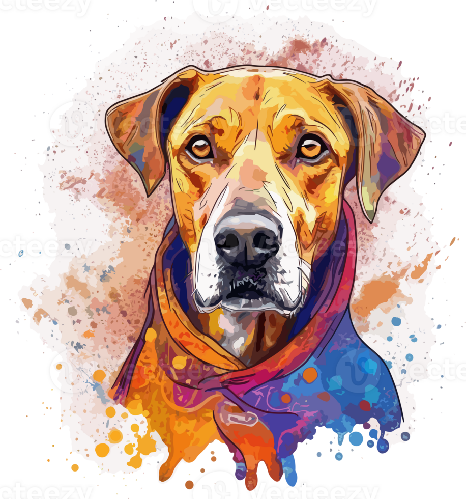 Happy dog, PNG, Tshirt Design, AI Generative png