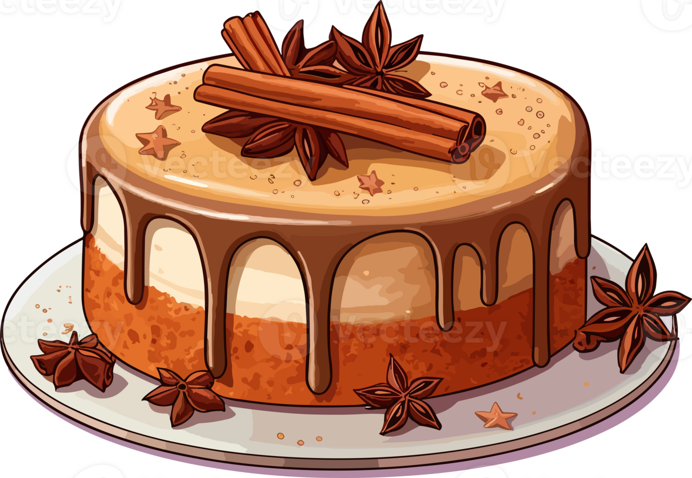 Cartoon Cake , illustration, Cute Design, Tshirt, png