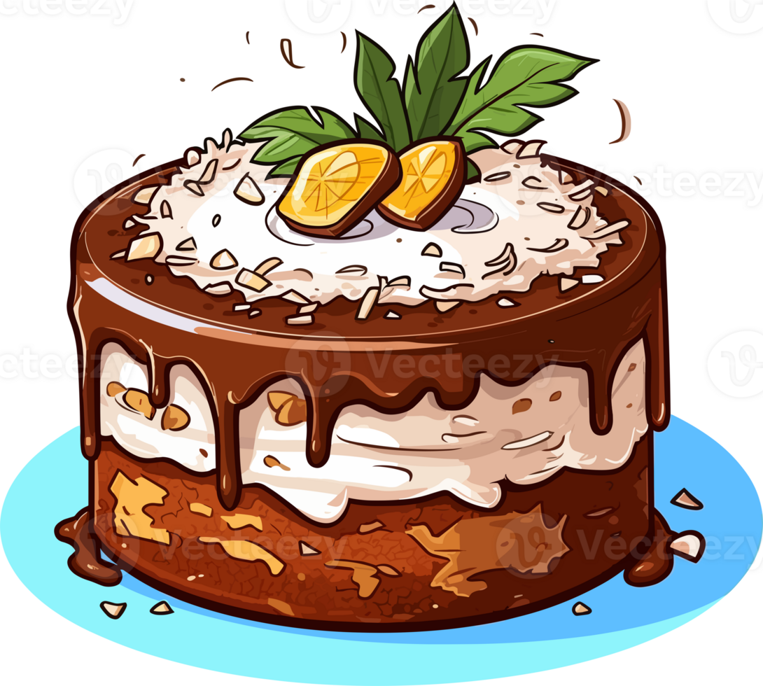 Cartoon Cake , illustration, Cute Design, Tshirt, png