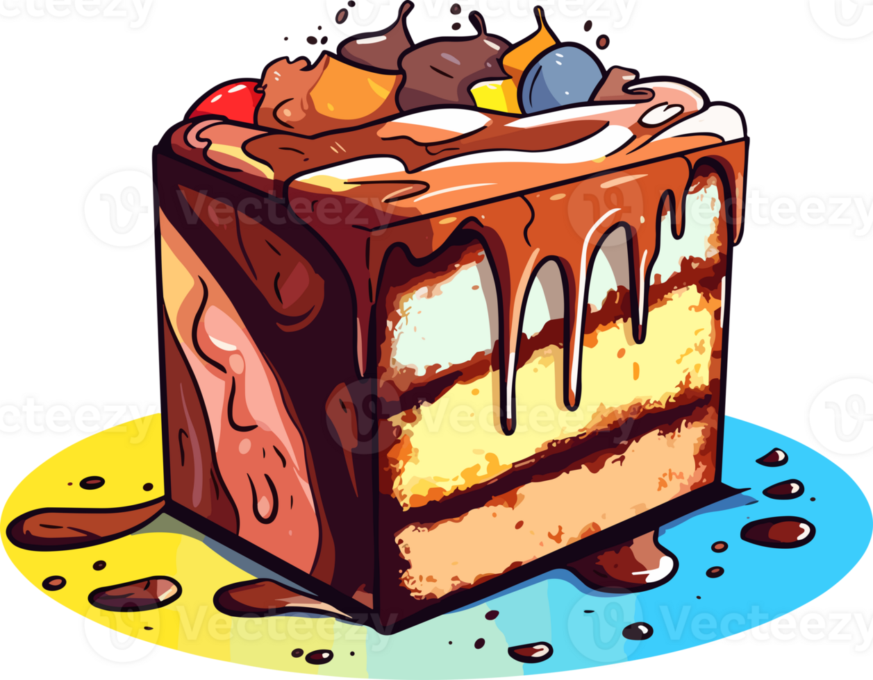 Cartoon Cake , illustration, Cute Design, png