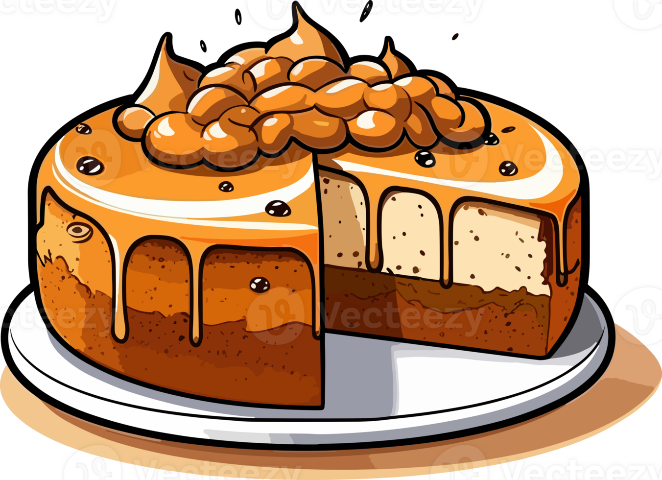 Cartoon Cake , illustration, Cute Design, png