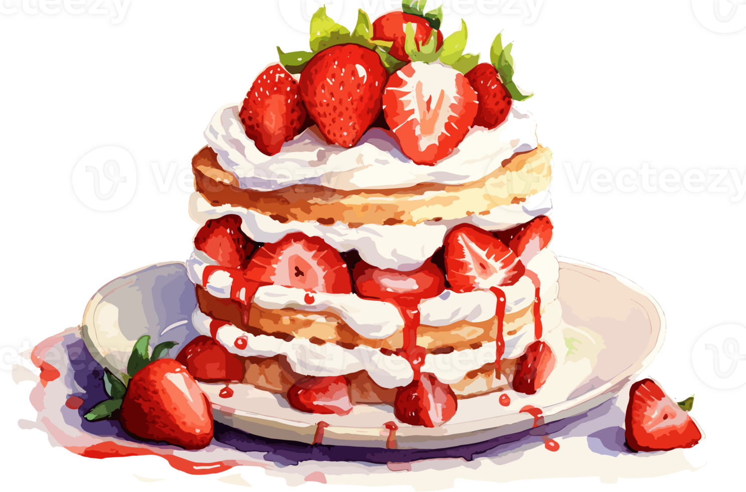 Watercolor Cake , illustration, Cute Design, png