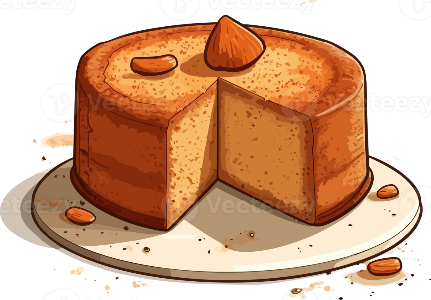 Cartoon Cake , illustration, Cute Design, Tshirt, png