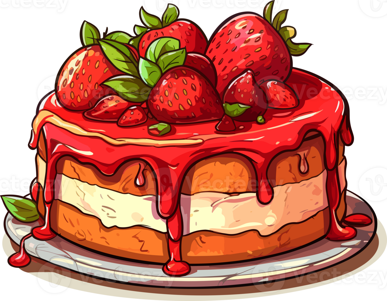 Cartoon Cake , illustration, Cute Design, png