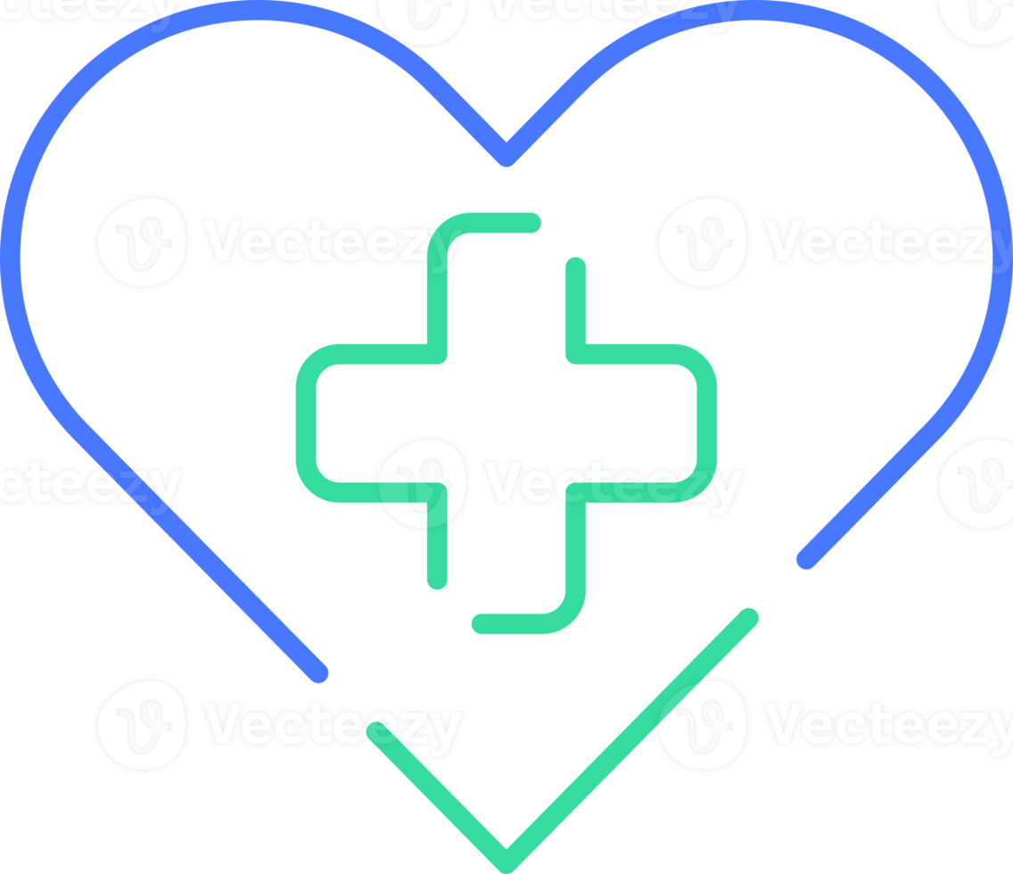 Heart health line icon png
