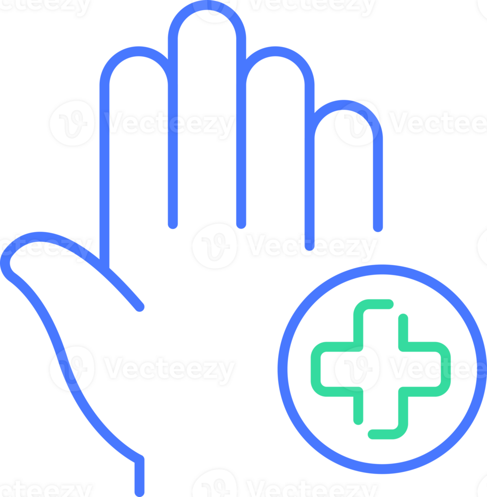 Hand health line icon png