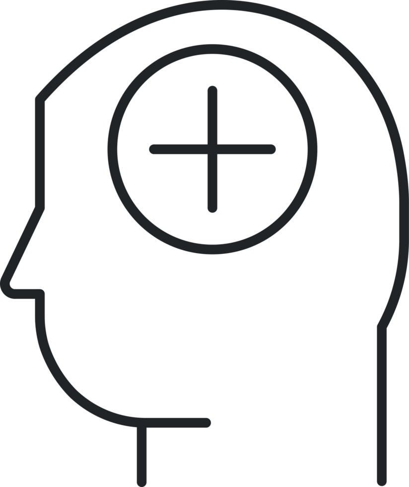 Brain health line icon png