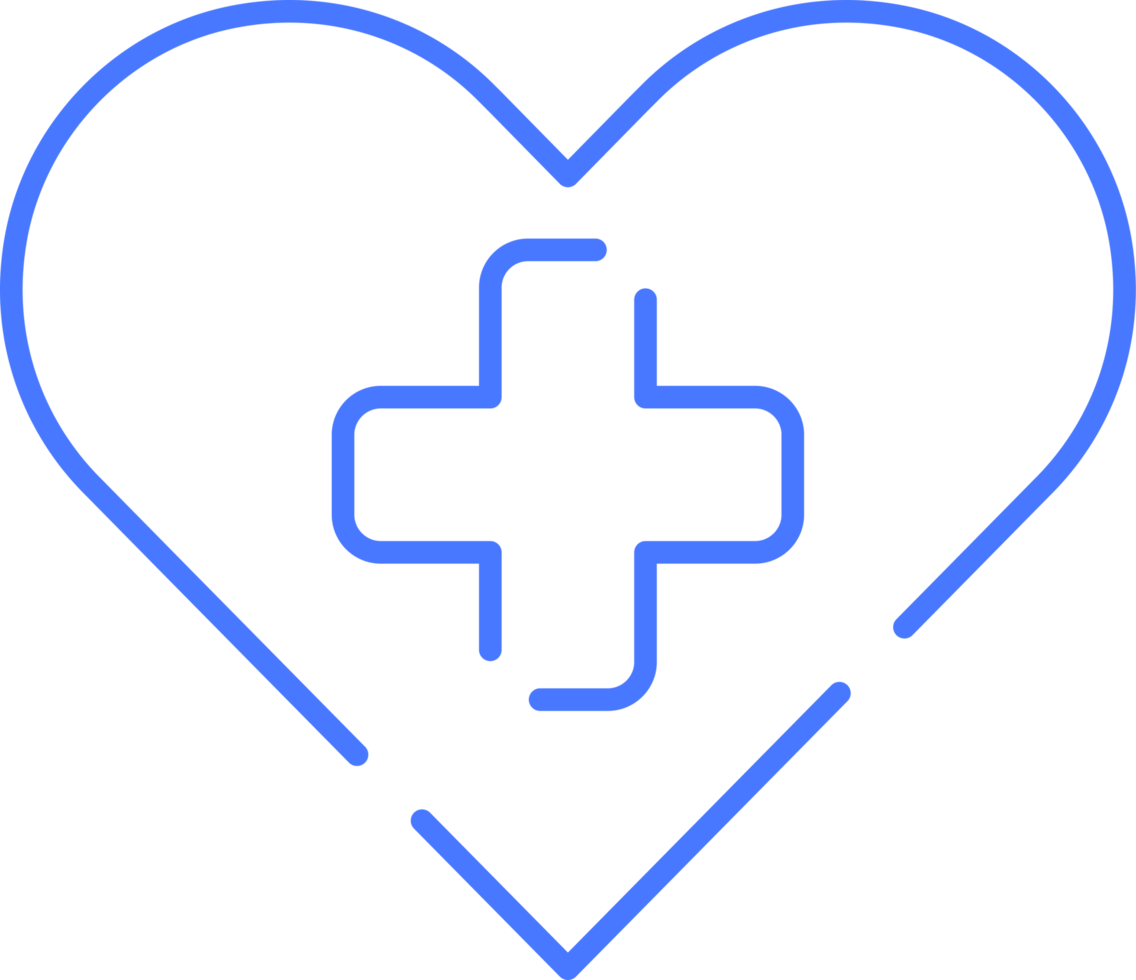 Heart health line icon png