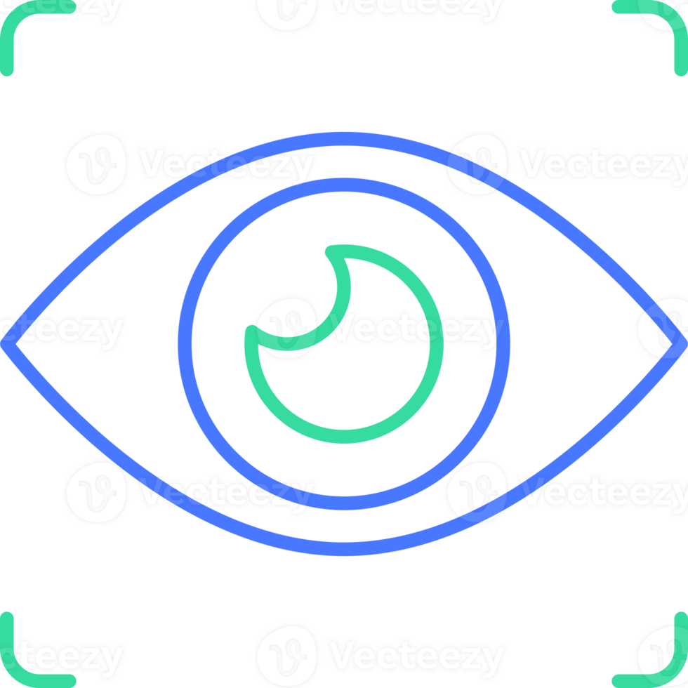 Eye focus line icon png