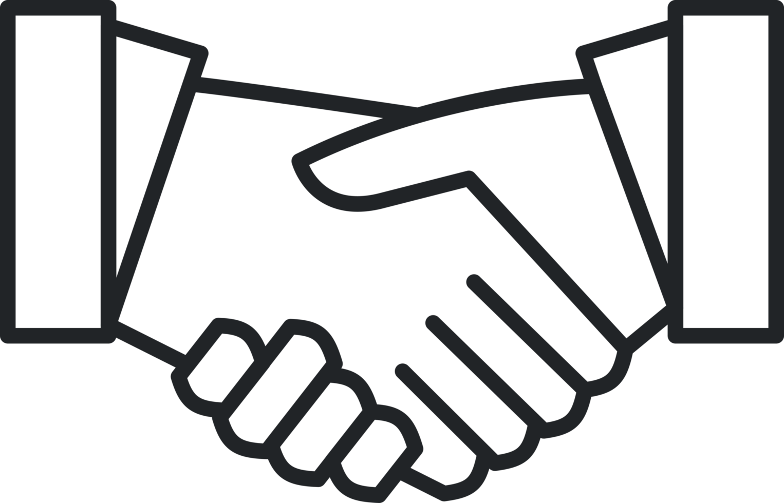 Handshake line icon png