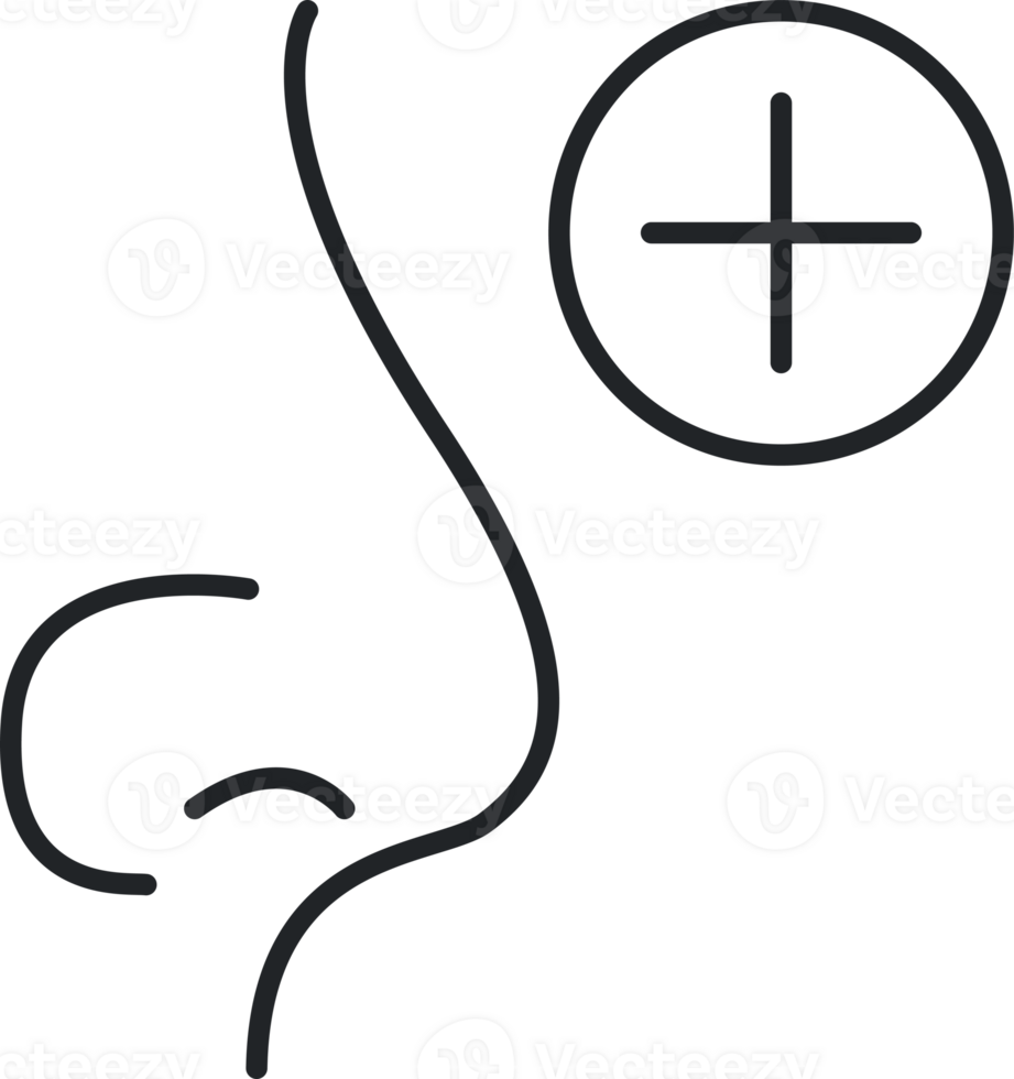 Nose line icon png