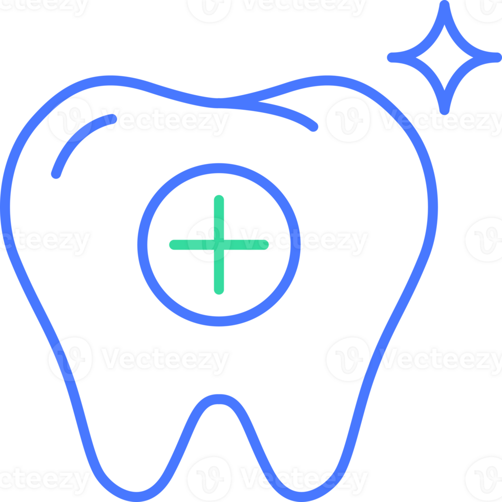 Dental tooth line icon png