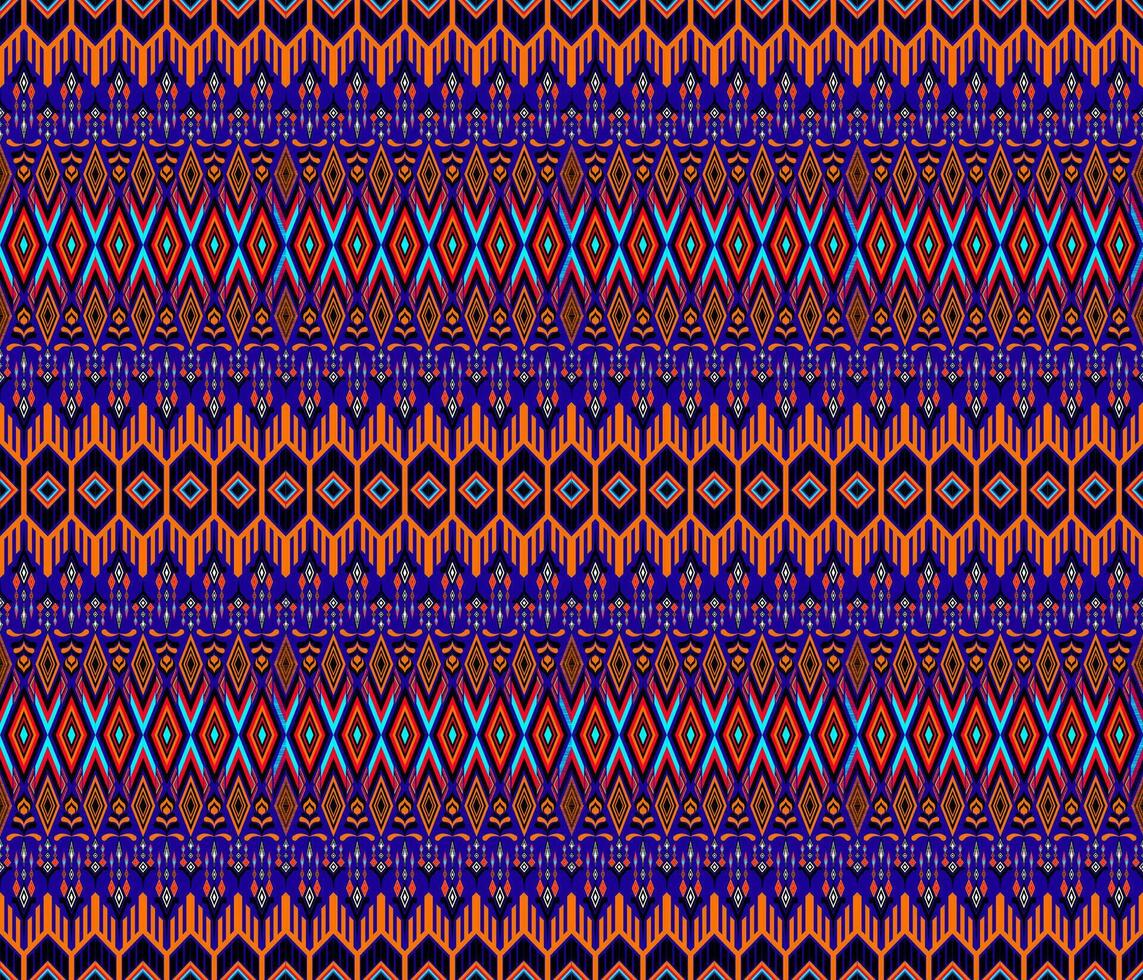 Embroidery indian aztec fabric pattern vector