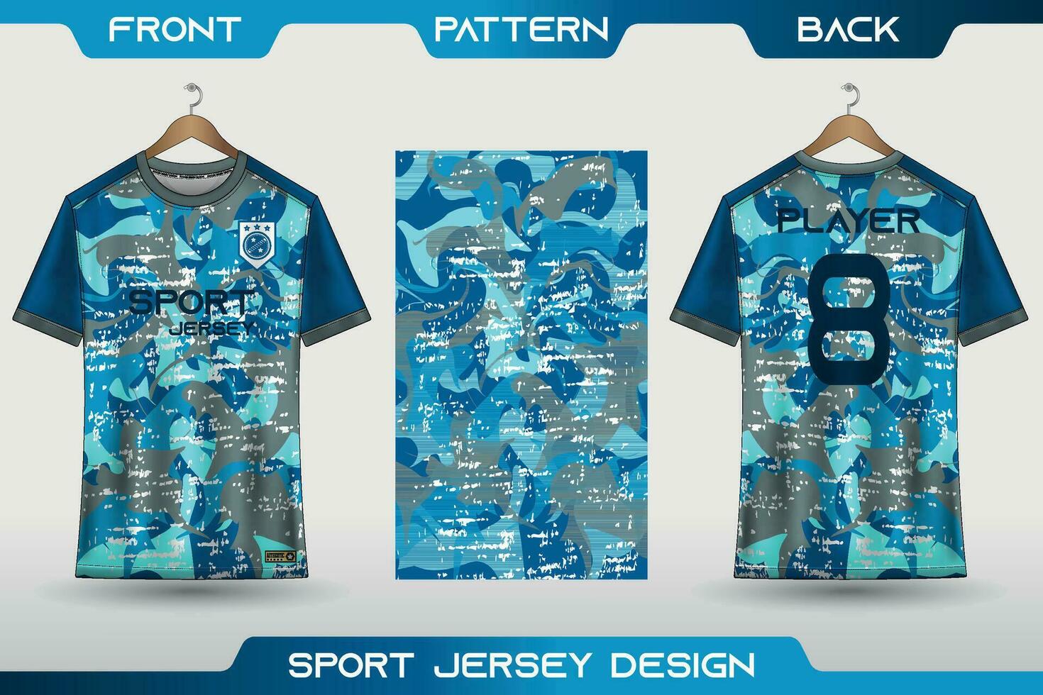 Sports jersey and t-shirt template sports jersey design. Sports design for football, racing, gaming jersey. with front, back view and pattern.Web vector