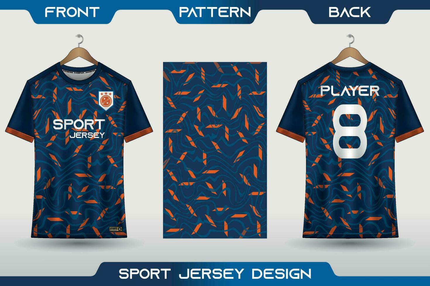Sports jersey and t-shirt template sports jersey design. Sports design for football, racing, gaming jersey. with front, back view and pattern. vector