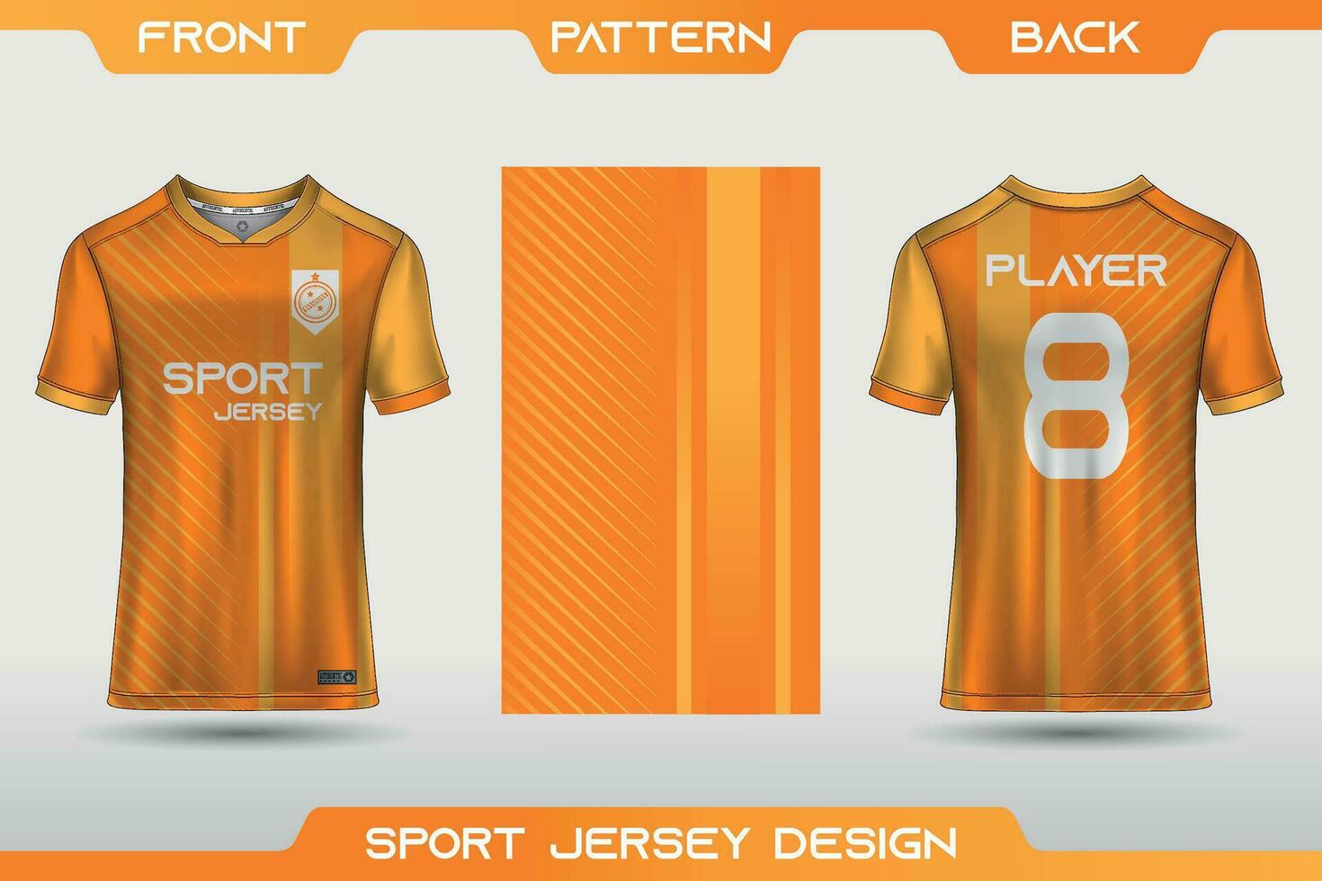 Deportes jersey y camiseta modelo Deportes jersey diseño. Deportes diseño para fútbol, carreras, juego de azar jersey. con frente, espalda ver y modelo. vector