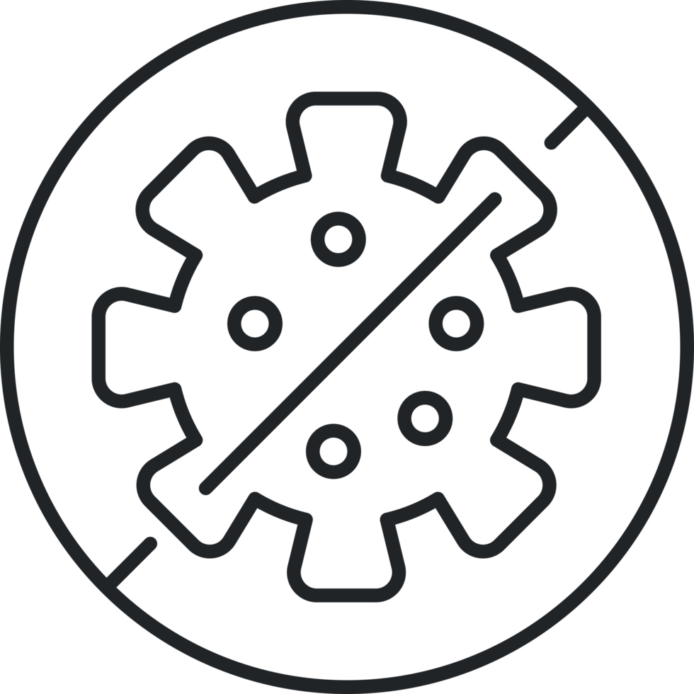 Antibacterial line icon png