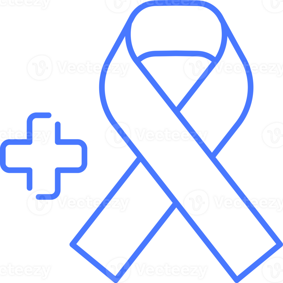 Awareness ribbon line icon png
