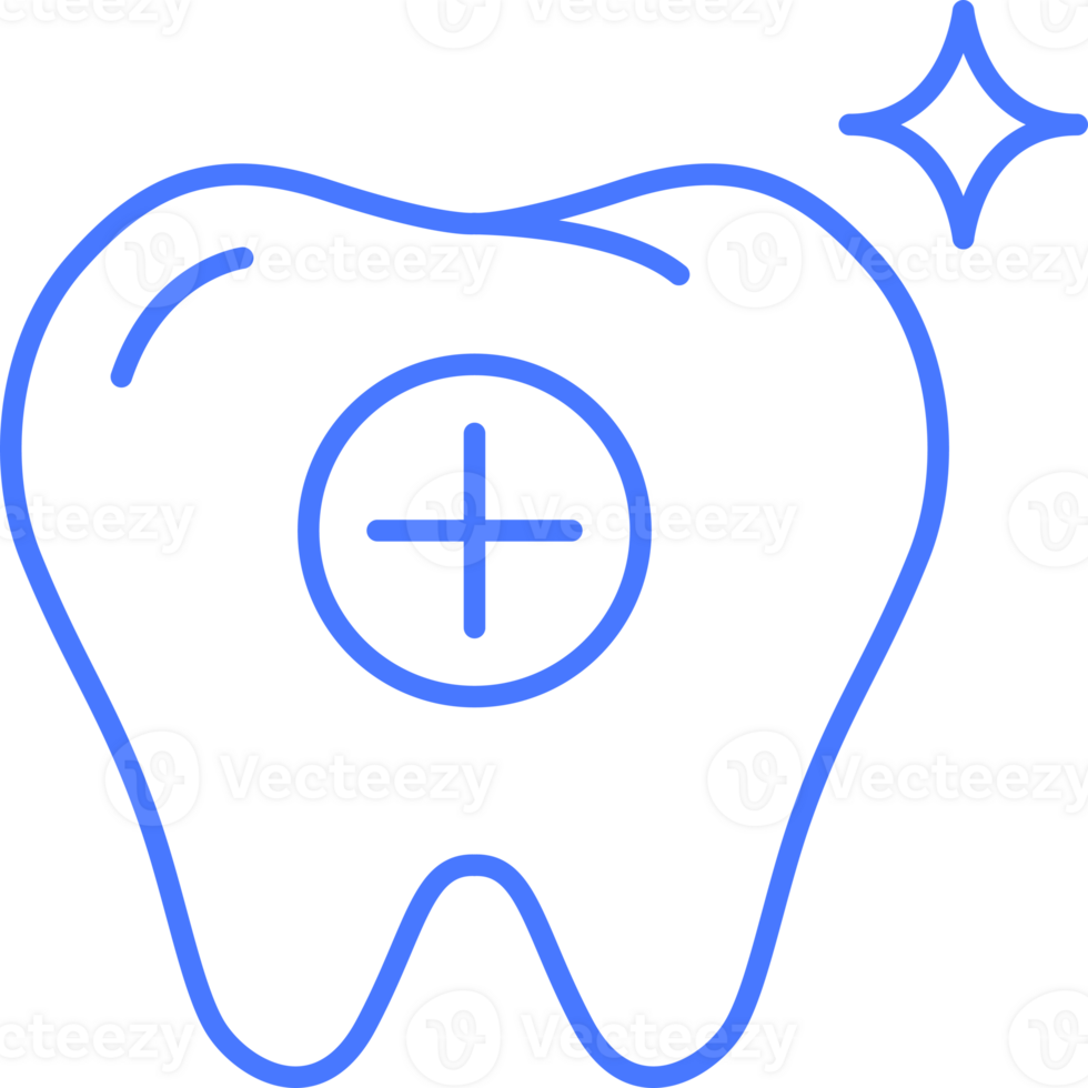 Dental tooth line icon png