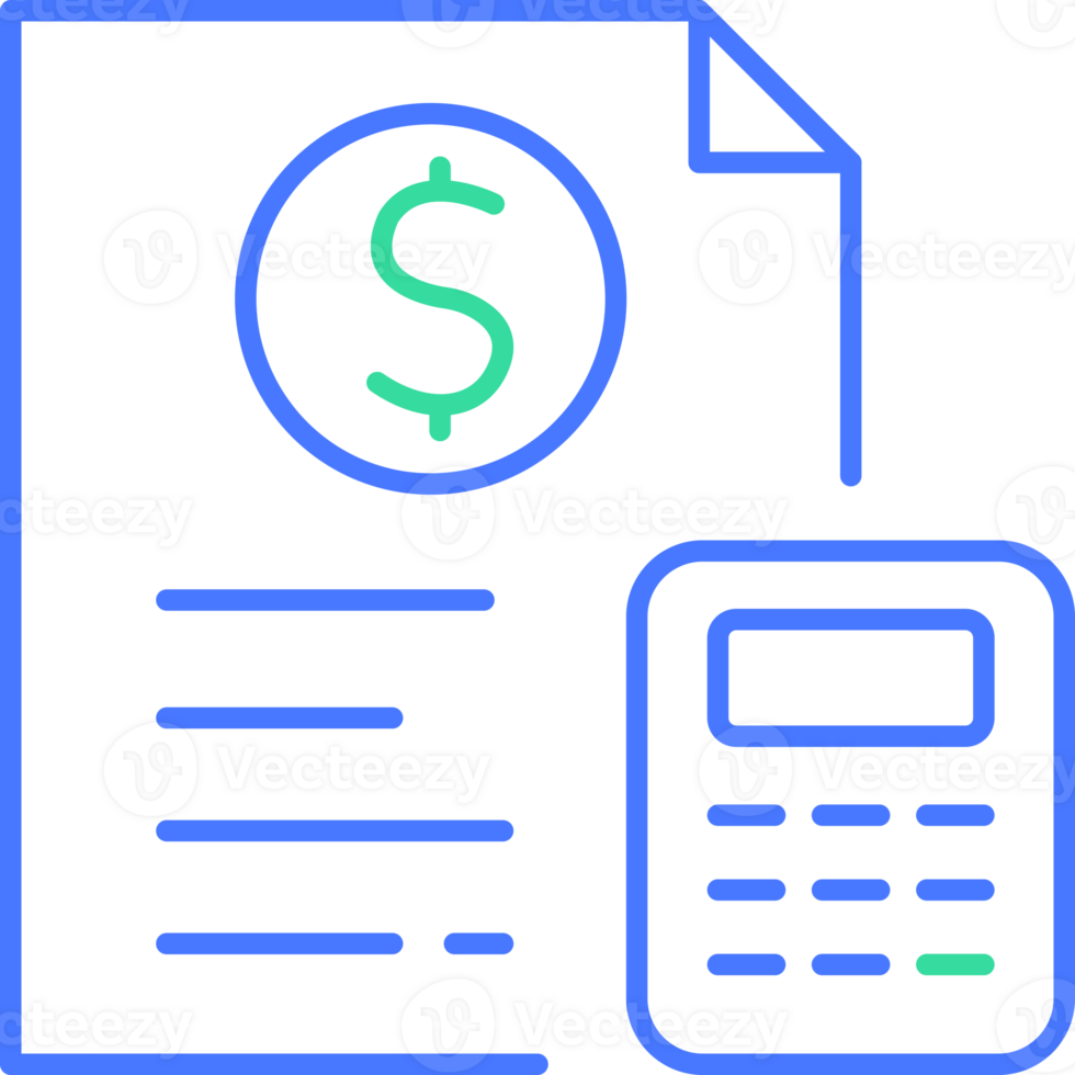 Money calculator line icon png