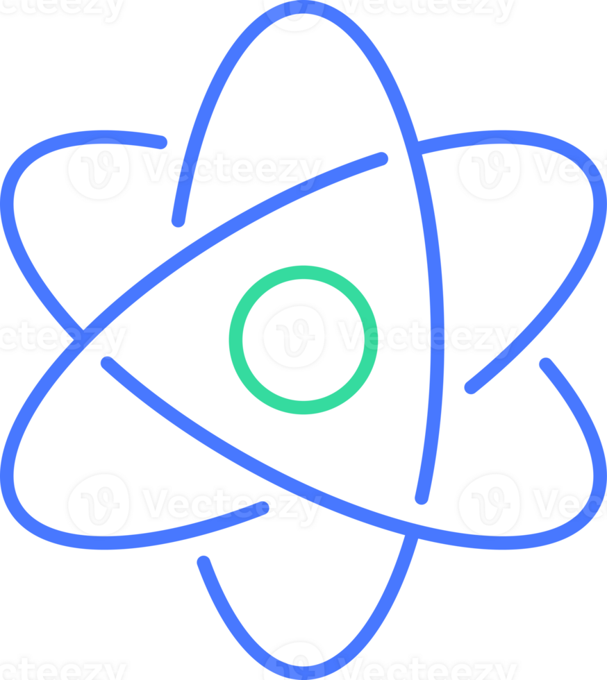 Atom line icon png
