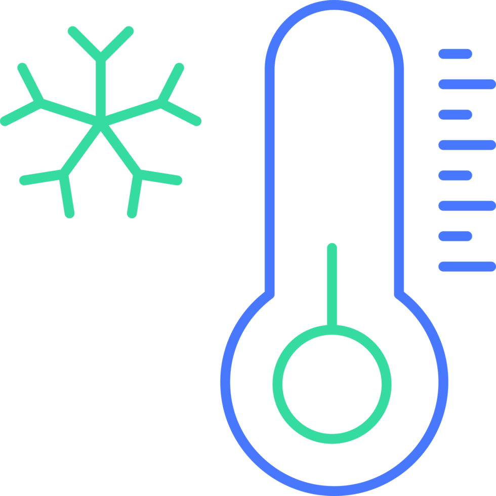 Cold temperature line icon png